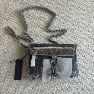 NWT Rebecca minkoff crossbody grey velvet